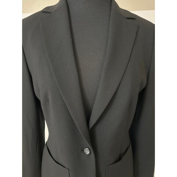 Classiques Entier Women's Wool Blazer Suit Jacket Black Size 8P Office Career - Picture 2 of 12